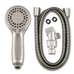 Waterpik EcoFlow Brushed Nickel 4 Settings Showerhead 1.6 Gpm -ACE Shop 60819b1f db2b 4c96 800f f14f1b68d617