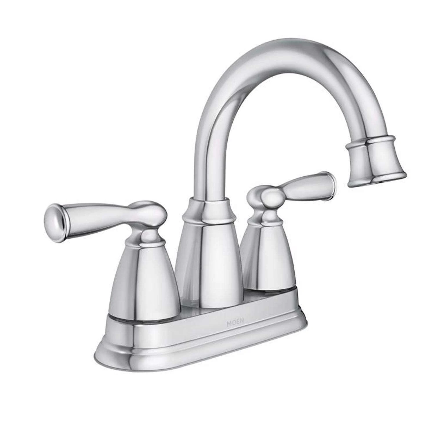 Moen Banbury Chrome Centerset Bathroom Sink Faucet 4 In. 1 Moen Banbury Chrome Centerset Bathroom Sink Faucet 4 In.