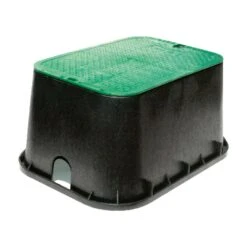 NDS 20 In. W X 13 In. H Rectangular Valve Box With Overlapping Cover Black/Green