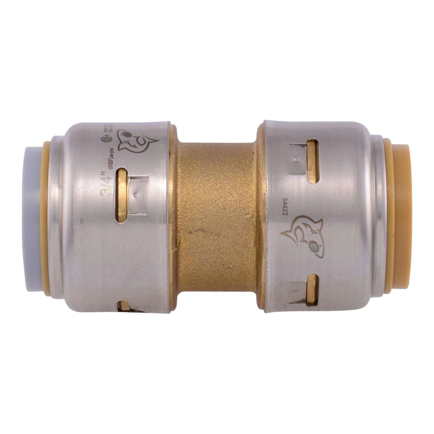 SharkBite 3/4 In. Push X 3/4 In. D Push Brass Coupling 1 SharkBite 3/4 In. Push X 3/4 In. D Push Brass Coupling
