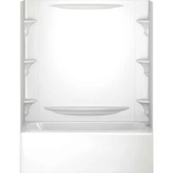 Delta Vesuvia 58 In. H X 60 In. W X 32 In. L White Bathtub Wall Set