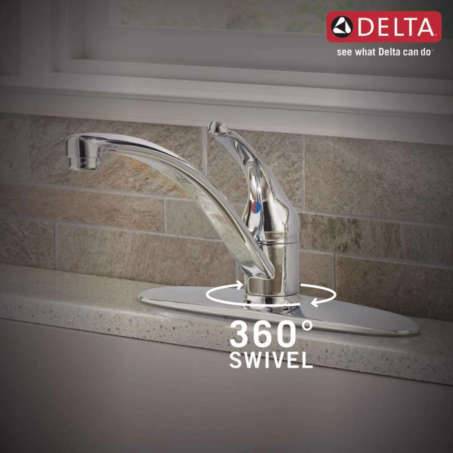 Delta Foundations One Handle Chrome Kitchen Faucet 4 Delta Foundations One Handle Chrome Kitchen Faucet - Image 4