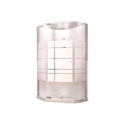 MAAX Begonia 72 In. H X 36 In. W Chrome White Frameless Shower Kit