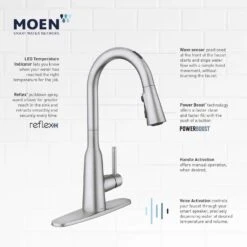 Moen Zyla One Handle Stainless Steel Motion Sensing Pull-Down Kitchen Faucet Smart -ACE Shop 67605e3e ba75 4115 befb c0f96dbcddfb