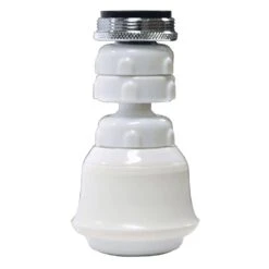 Danco Dual Thread 15/16 In.- 27M X 55/64 In.-27F White Swivel Sprayrator