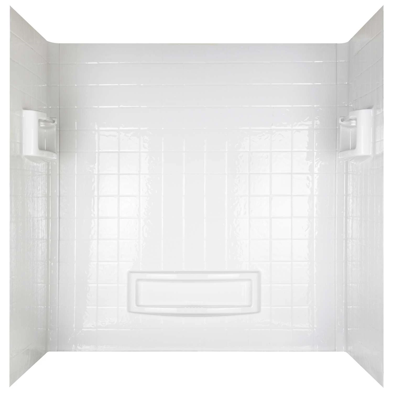 ASB Distinction 60 In. H X 60 In. W X 32 In. L White Bathtub Wall 1 ASB Distinction 60 In. H X 60 In. W X 32 In. L White Bathtub Wall