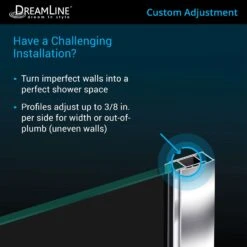 DreamLine Prism 72 In. H X 34-1/8 In. W Chrome Clear Frameless Shower Enclosure -ACE Shop 6ab88cce 0cb5 4bff bdde d392490b1617