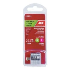 ACE Shop 11 Ace Dual Thread 15/16 In.- 27M X 55/64 In.-27F Chrome Faucet Aerator