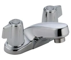 Delta Polished Chrome Centerset Bathroom Sink Faucet 4 In.
