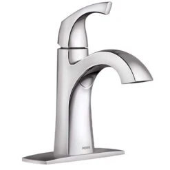 Moen Lindor Chrome Single-Handle Bathroom Sink Faucet 4 In.