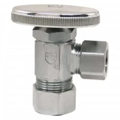 PlumbCraft 5/8 In. Compression In. X 1/2 In. Compression Chrome Plated Angle Valve