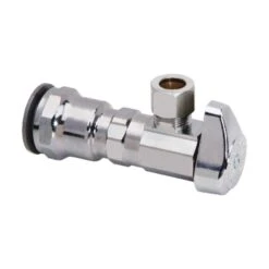 BrassCraft 1/2 In. MPT Outlets X 3/8 In. Brass Shut-Off Valve