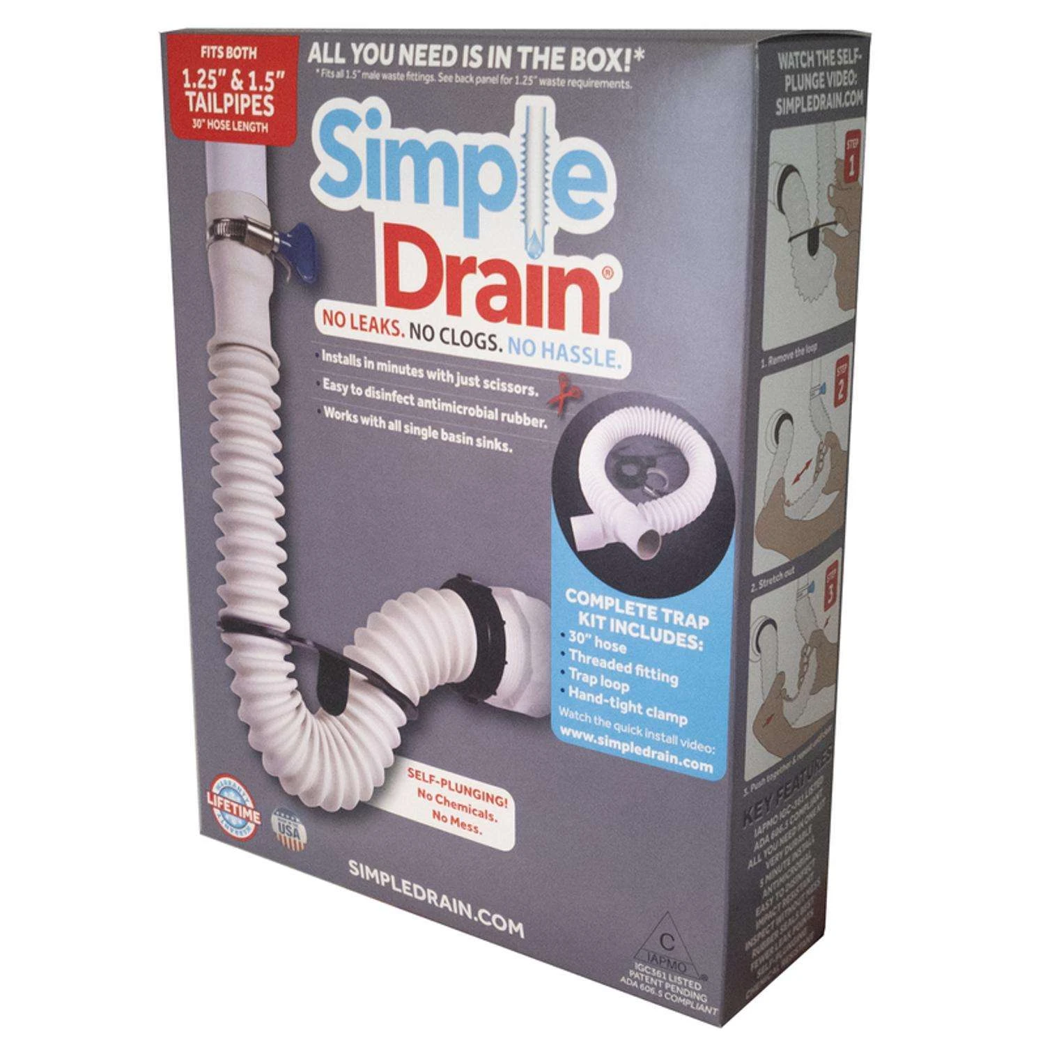 Simple Drain Rubber Sink Drain Kit 1 Simple Drain Rubber Sink Drain Kit