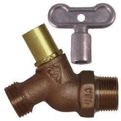 Arrowhead 1/2 In. MIP X 3/4 In. MHT Brass No-Kink Hose Bibb