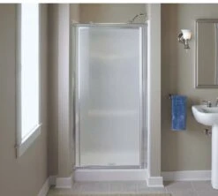 Vista Pivot 65.5 In. H X 36 In. W Silver Silver Framed Shower Door