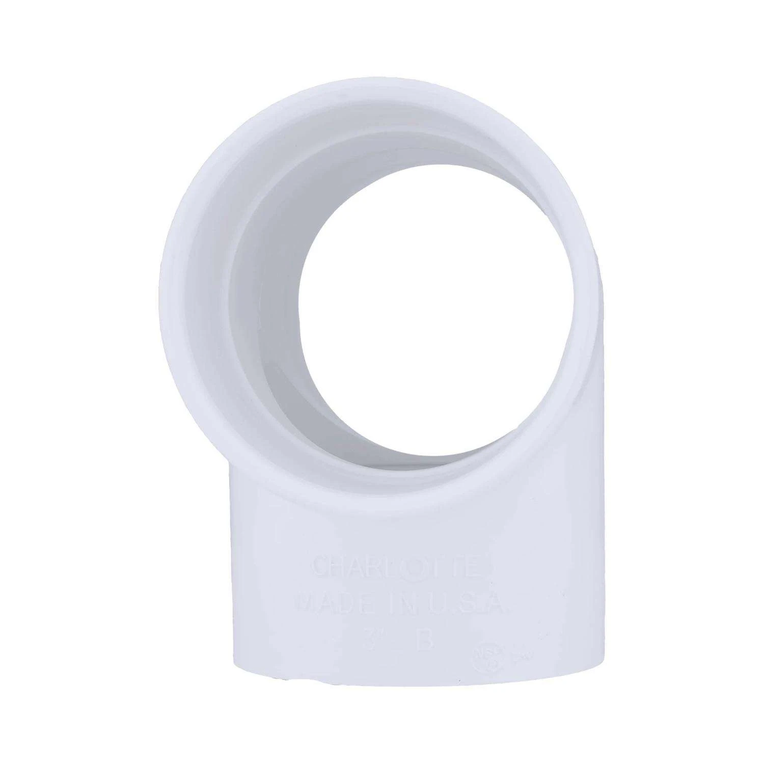 Charlotte Pipe Schedule 40 3 In. Slip X 3 In. D Slip PVC Tee 1 Pk 2 Charlotte Pipe Schedule 40 3 In. Slip X 3 In. D Slip PVC Tee 1 Pk - Image 2