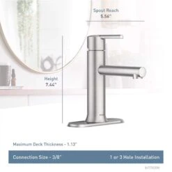 Moen Arlys Brushed Nickel Bathroom Faucet 4 In. -ACE Shop 776d7f9f 0efb 42f7 82b7 d34aa38a1fa4