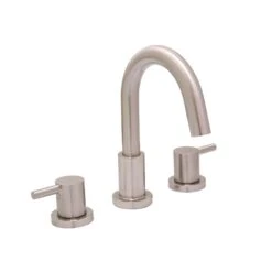 Huntington Brass Euro Satin Nickel Widespread Bathroom Sink Faucet 8 In.
