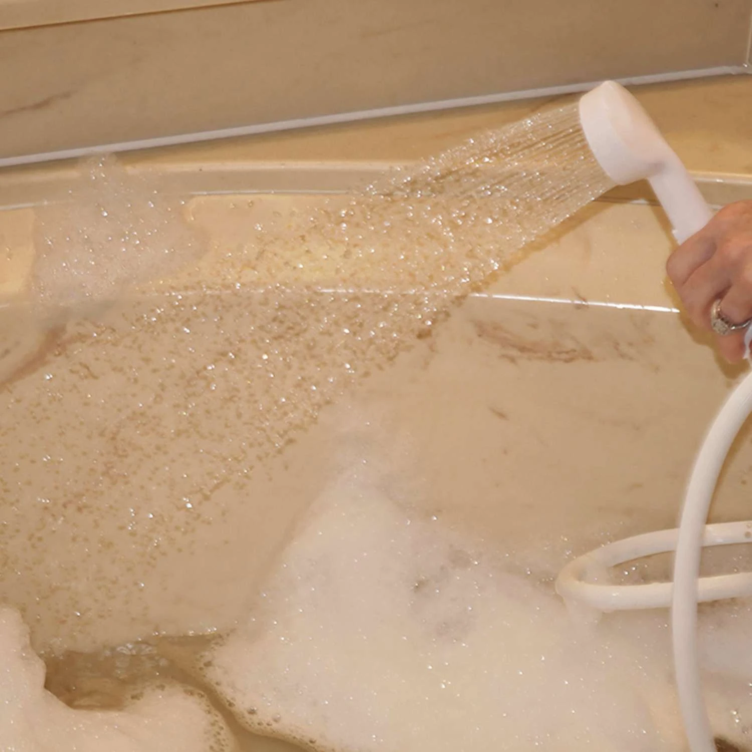 Danco White Plastic 1 Settings Handheld Showerhead 2.2 Gpm 4 Danco White Plastic 1 Settings Handheld Showerhead 2.2 Gpm - Image 4