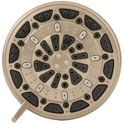 PlumbCraft Brushed Nickel ABS 6 Settings Showerhead 2 Gpm