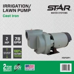 Star Water Systems 2 HP 4400 Gph Cast Iron Sprinkler Pump -ACE Shop 7f2e406e 5091 46df 871a ae173fef702b