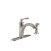 Kohler Linwood One Handle Stainless Steel Kitchen Faucet Side Sprayer Included -ACE Shop 8060be32 1027 4898 81fc 85757095d6c0