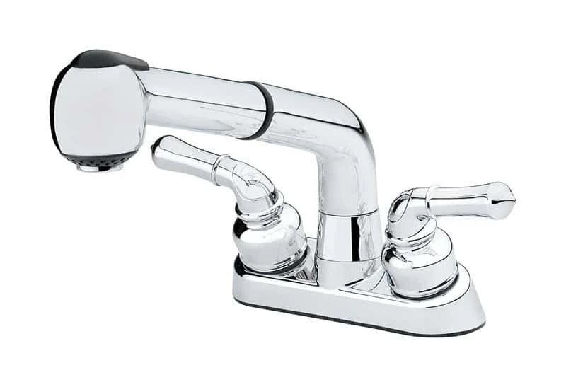 Homewerks Pullout Two Handle Chrome Laundry Faucet 1 Homewerks Pullout Two Handle Chrome Laundry Faucet
