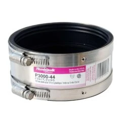 Fernco Schedule 40 4 In. Hub X 4 In. D Hub Neoprene Rubber Shielded Coupling 1 Pk