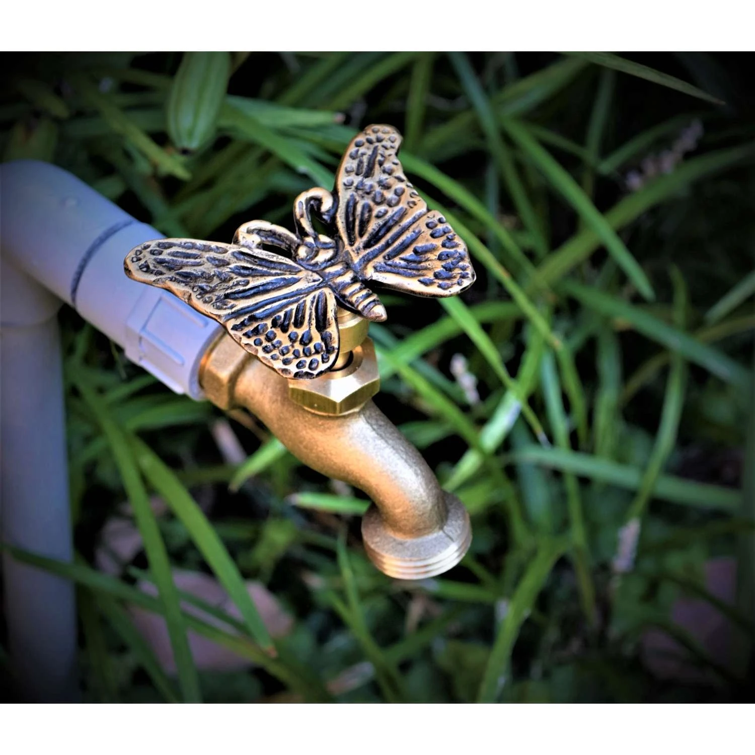 Festive Faucets Butterfly Antique Outdoor Faucet Handle 1 Festive Faucets Butterfly Antique Outdoor Faucet Handle