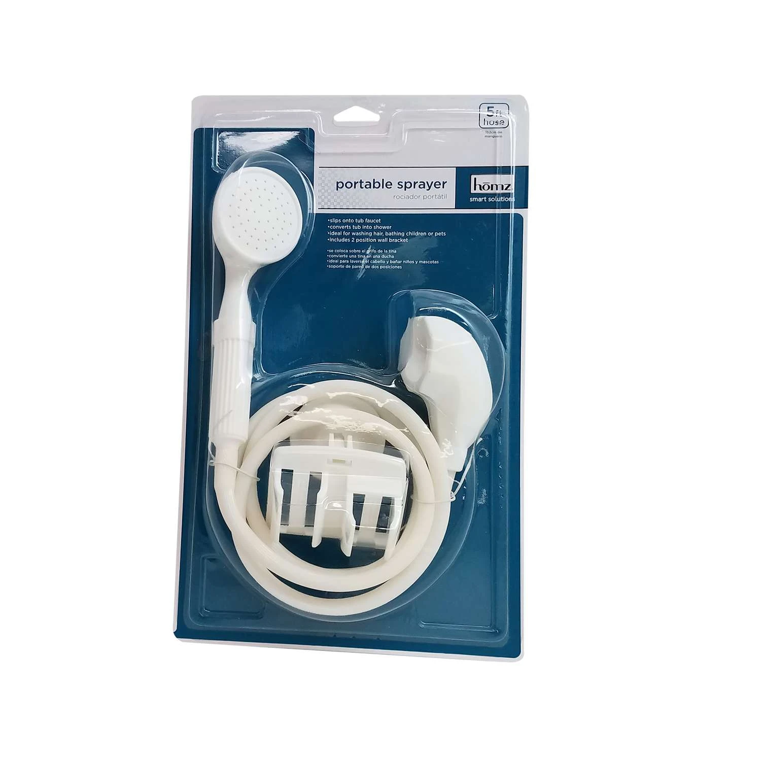 Homz White Portable Handheld Shower Sprayer 2 Homz White Portable Handheld Shower Sprayer - Image 2