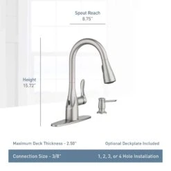 Moen Arlo One Handle Stainless Steel Motion Sensing Pull-Down Kitchen Faucet 16 Moen Arlo One Handle Stainless Steel Motion Sensing Pull-Down Kitchen Faucet -ACE Shop 902662e9 1edd 46e1 b45e 75201554e117