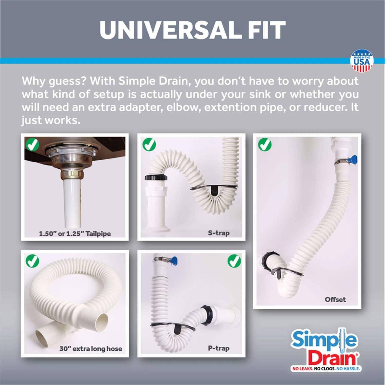 Simple Drain Rubber Sink Drain Kit 6 Simple Drain Rubber Sink Drain Kit - Image 6