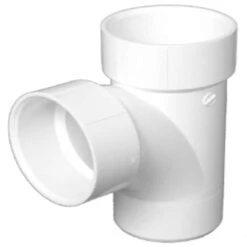 Charlotte Pipe Schedule 40 2 In. Hub X 2 In. D Hub PVC Sanitary Street Tee 1 Pk