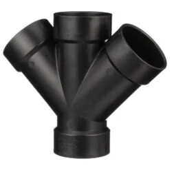 Charlotte Pipe 3 In. Hub X 3 In. D Hub ABS Double Wye