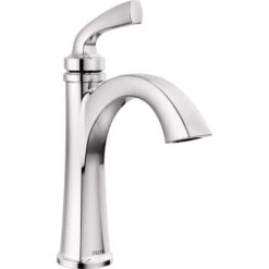 Delta Geist Chrome Single-Handle Bathroom Sink Faucet 4 In.