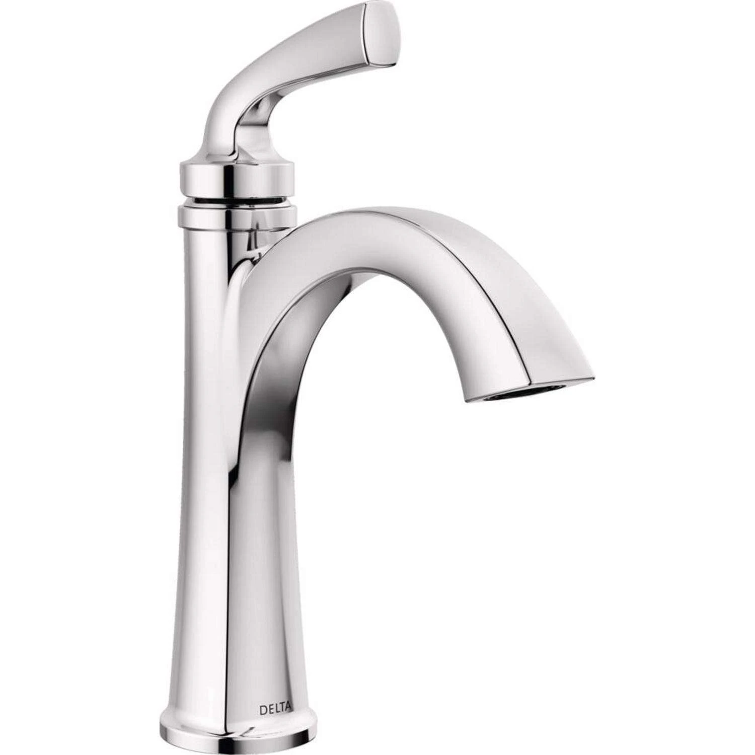 Delta Geist Chrome Single-Handle Bathroom Sink Faucet 4 In. 1 Delta Geist Chrome Single-Handle Bathroom Sink Faucet 4 In.