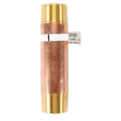 JMF Company 3/4 In. MPT X 3/4 In. D MPT Brass Nipple 4 In. L