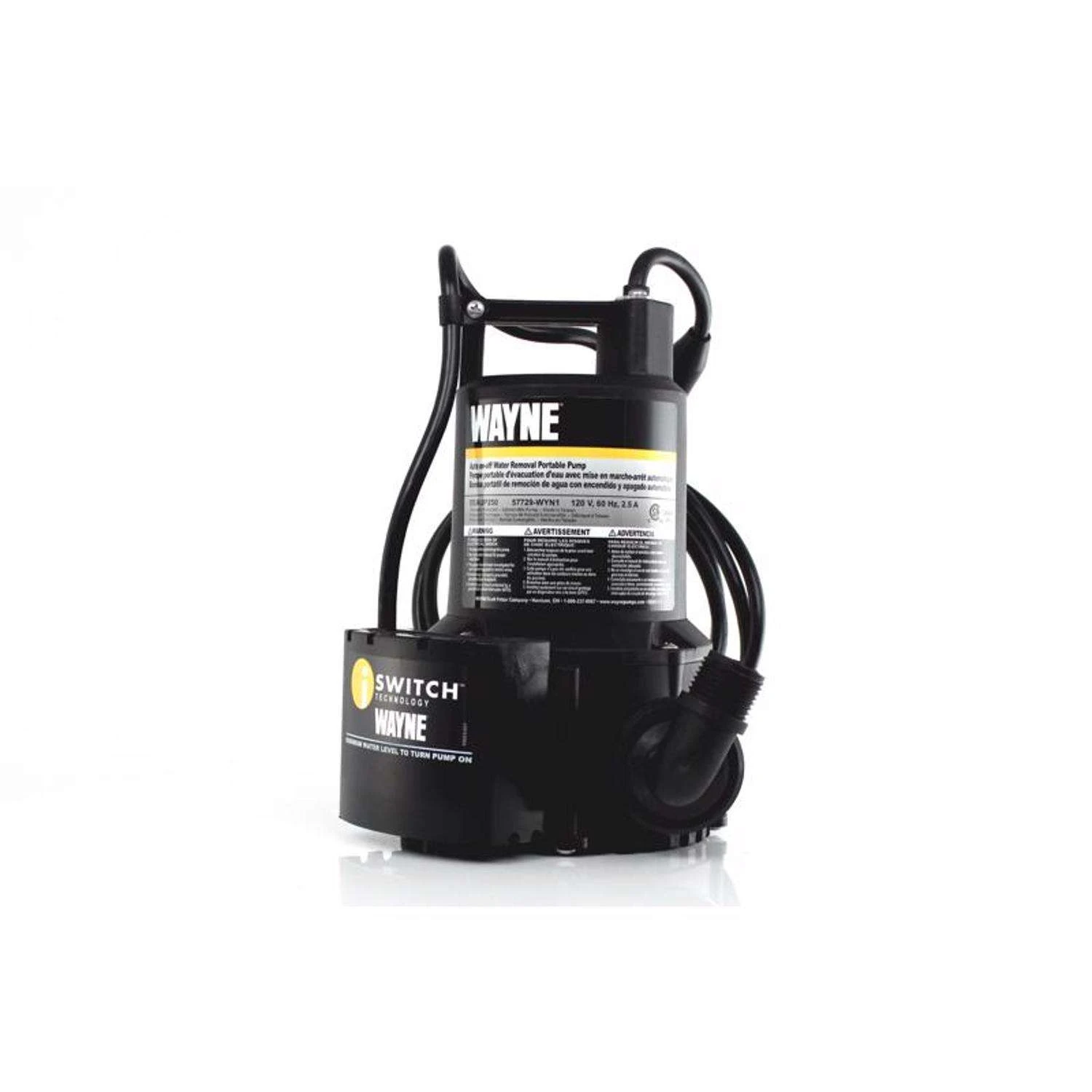 Wayne 1/4 HP 3000 Gph Thermoplastic Electronic Switch Bottom AC Utility Pump 2 Wayne 1/4 HP 3000 Gph Thermoplastic Electronic Switch Bottom AC Utility Pump - Image 2