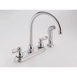Peerless Claymore Two Handle Chrome Kitchen Faucet Side Sprayer Included -ACE Shop 9c1b6d18 e1a0 4acc 9fba 624dd155763d