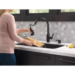 Delta Marca One Handle Matte Black Pull-Down Kitchen Faucet -ACE Shop 9d45804c 913d 47b3 ba1d 032996e51942