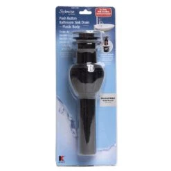 Keeney 1-1/4 In. Brushed Nickel Plastic Push Button Drain With Overflow -ACE Shop 9dfe7ac7 9f9f 4520 b0e3 7227067faca5