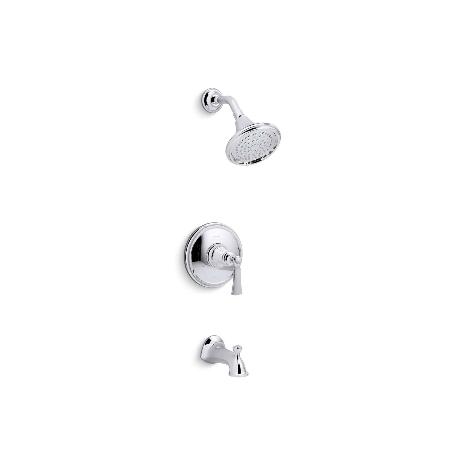 Kohler 1-Handle Polished Chrome Tub And Shower Faucet 1 Kohler 1-Handle Polished Chrome Tub And Shower Faucet