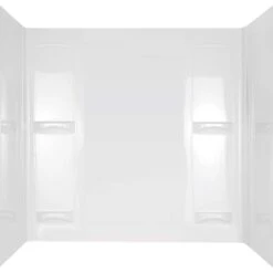 Delta Pro Series 57 In. H X 60 In. W X 32 In. L White Bathtub Wall Set