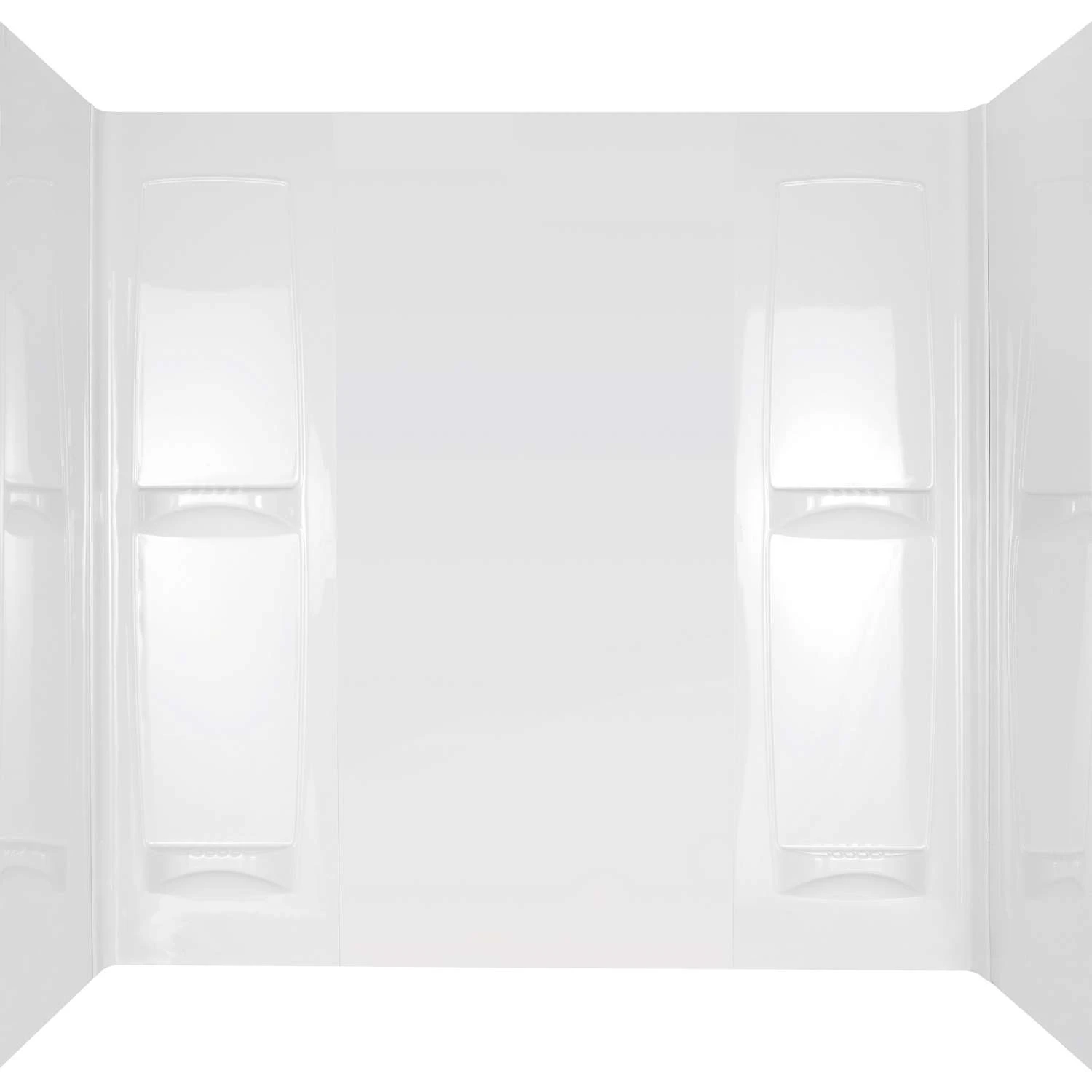 Delta Pro Series 57 In. H X 60 In. W X 32 In. L White Bathtub Wall Set 1 Delta Pro Series 57 In. H X 60 In. W X 32 In. L White Bathtub Wall Set