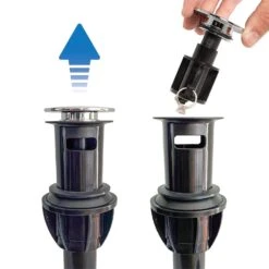 Keeney 1-1/4 In. Brushed Nickel Plastic Push Button Drain With Overflow -ACE Shop a0cdbb26 038e 4075 bd12 8f995c2d221a