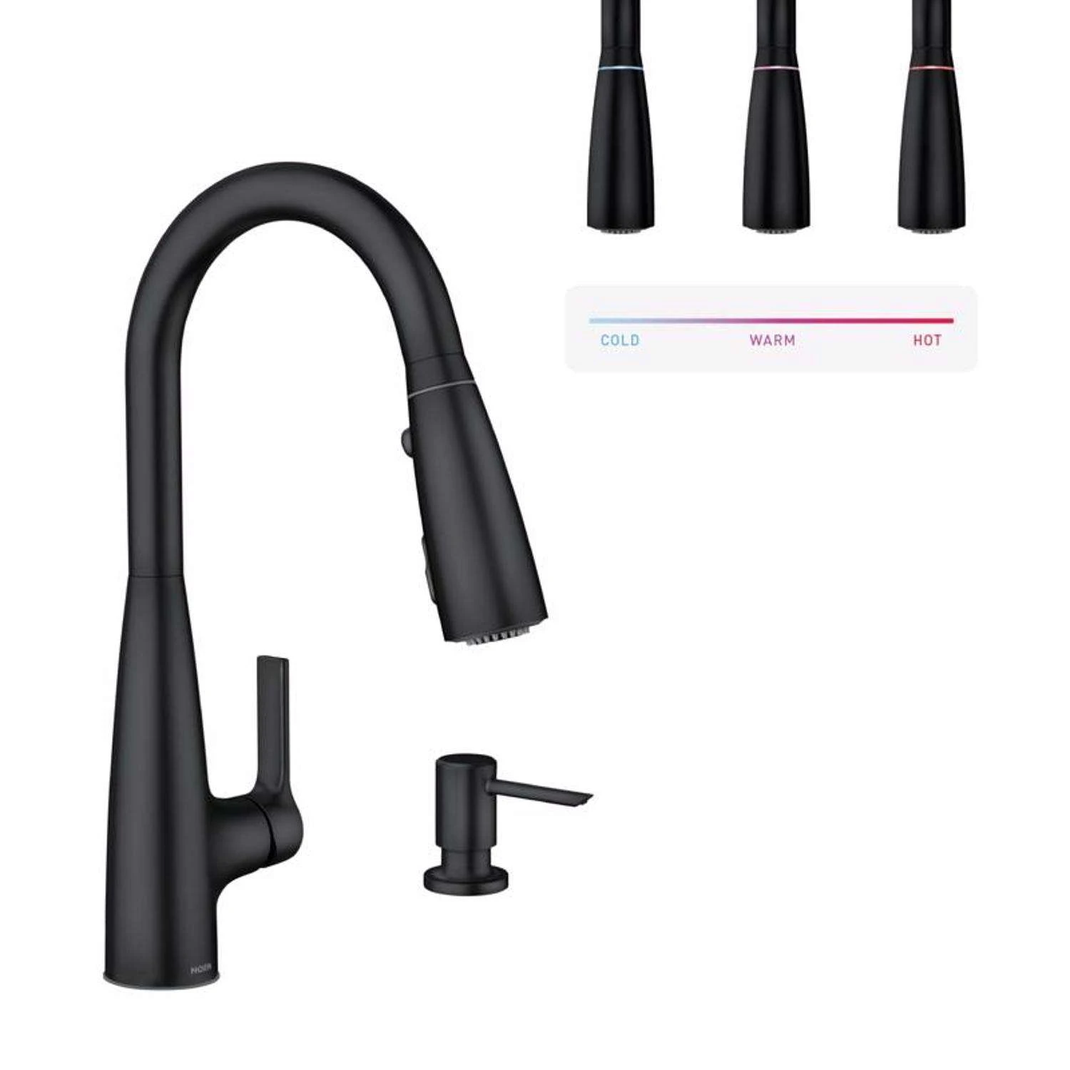 Moen Haelyn One Handle Matte Black Pull-Down Kitchen Faucet 8 Moen Haelyn One Handle Matte Black Pull-Down Kitchen Faucet - Image 8
