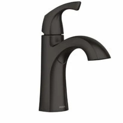 Moen Lindor Matte Black Bathroom Faucet 4 In.