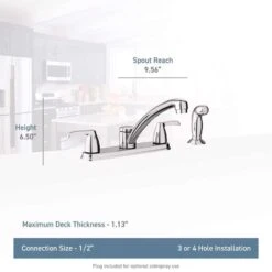 Moen Adler Two Handle Chrome Kitchen Faucet Side Sprayer Included -ACE Shop a4541907 0183 4b88 a1df 2d1306f5f44c