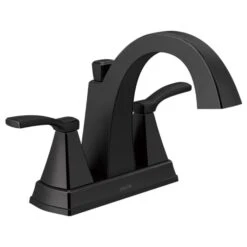 Delta Matte Black Bathroom Faucet 4 In.