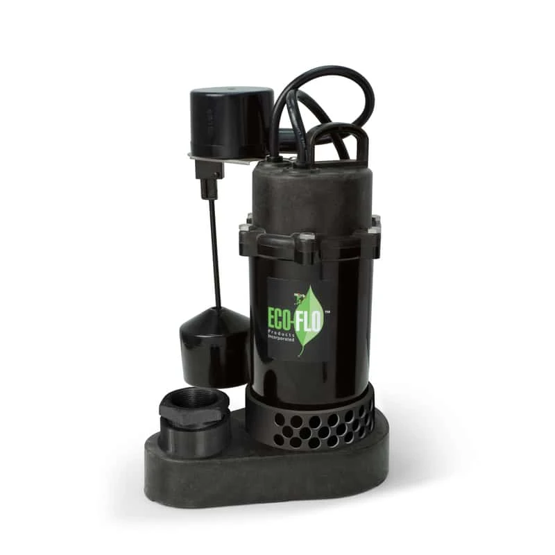 ECO-FLO 1/3 HP 3600 Gph Thermoplastic Vertical Float Switch AC Submersible Sump Pump 1 ECO-FLO 1/3 HP 3600 Gph Thermoplastic Vertical Float Switch AC Submersible Sump Pump
